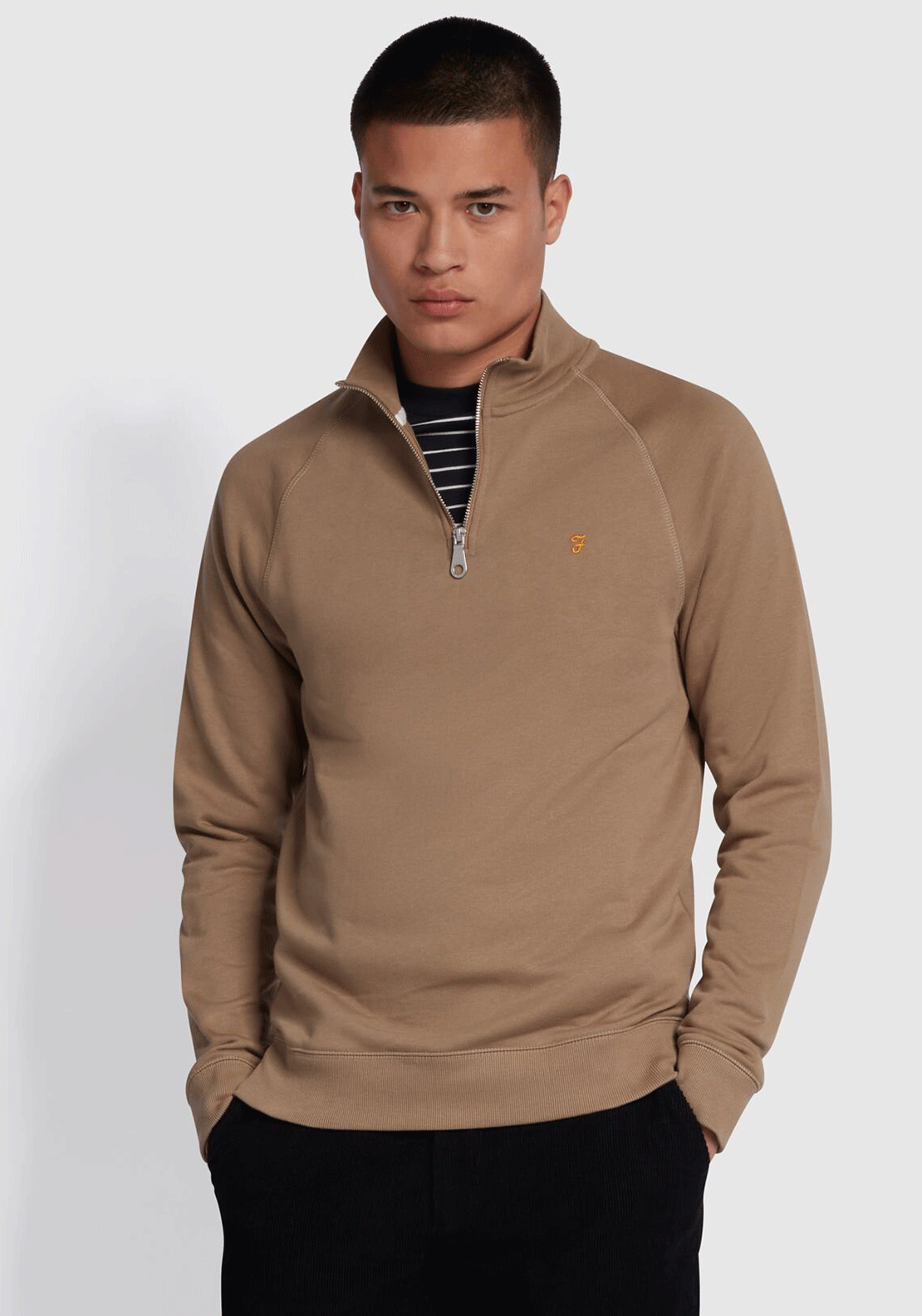 Farah quarter cheap zip sweatshirt