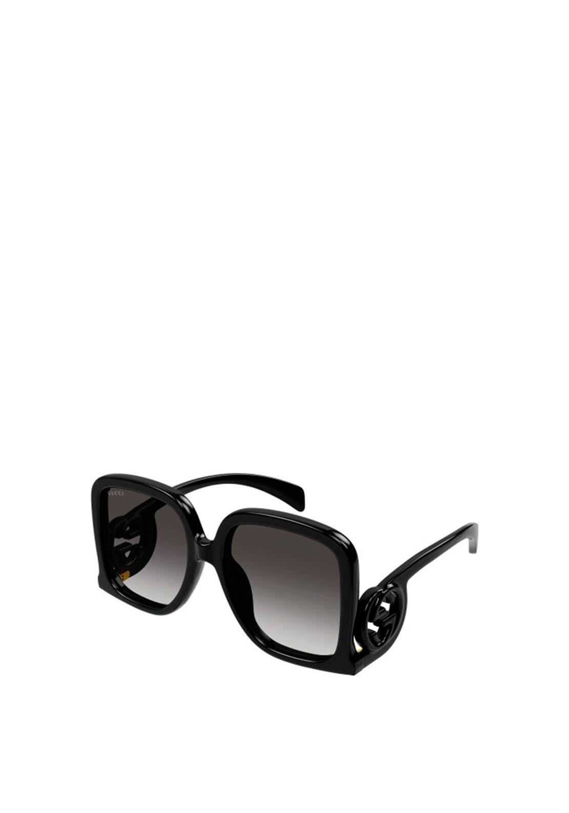 Embellished Charm Square Sunglasses in Black - Gucci