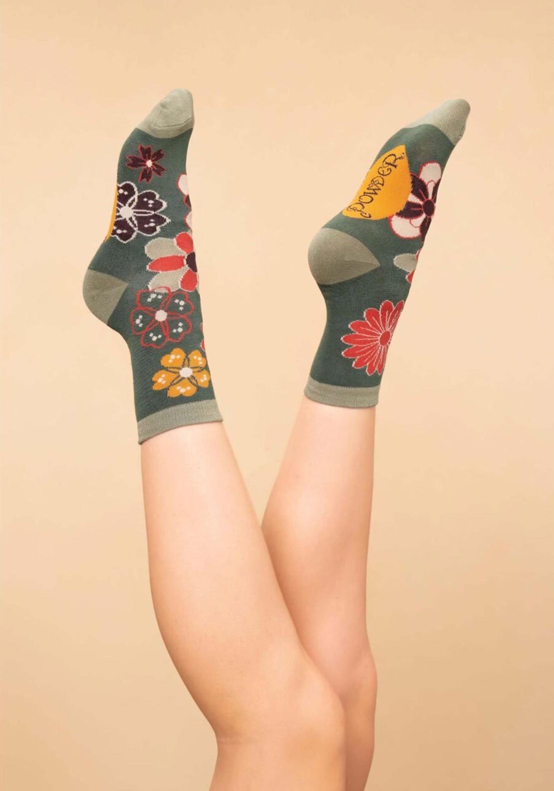 Ladybird Trainer Socks - Sage - Ladies Trainer Socks