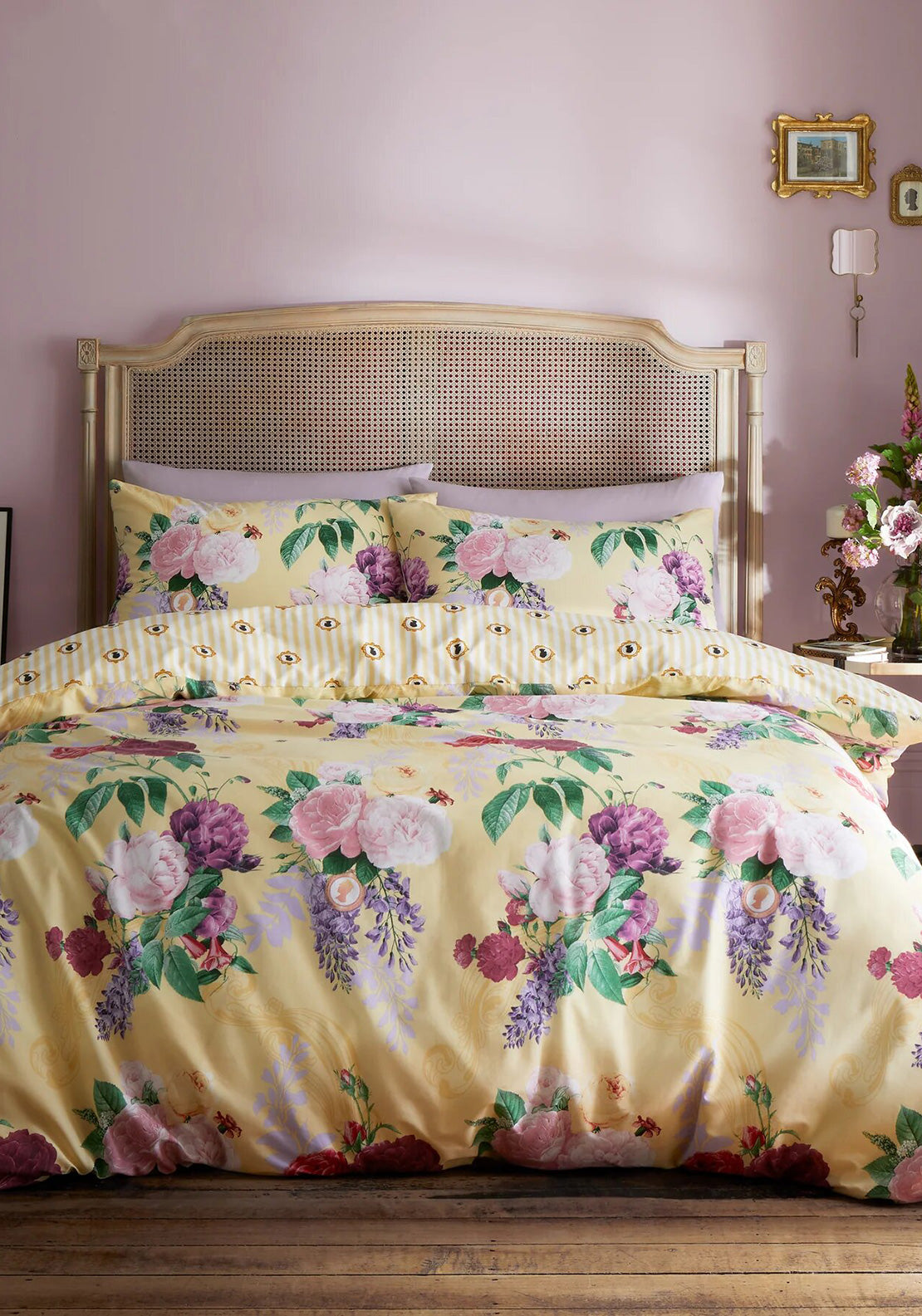 Bridgerton by Catherine Lansfield Wisteria Bouquet Duvet Cover Set, Ye -  McElhinneys