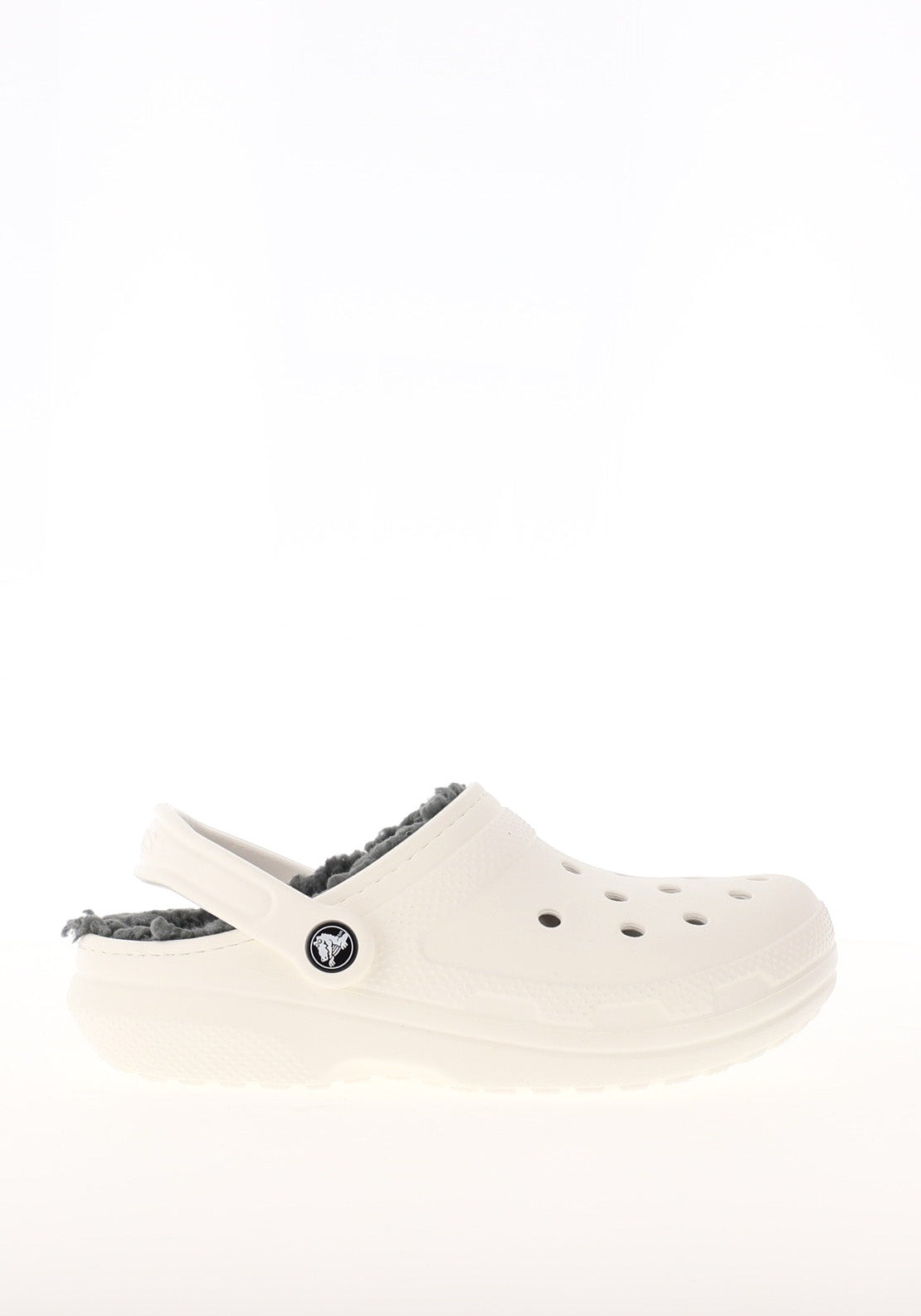 Fuzzy discount crocs white