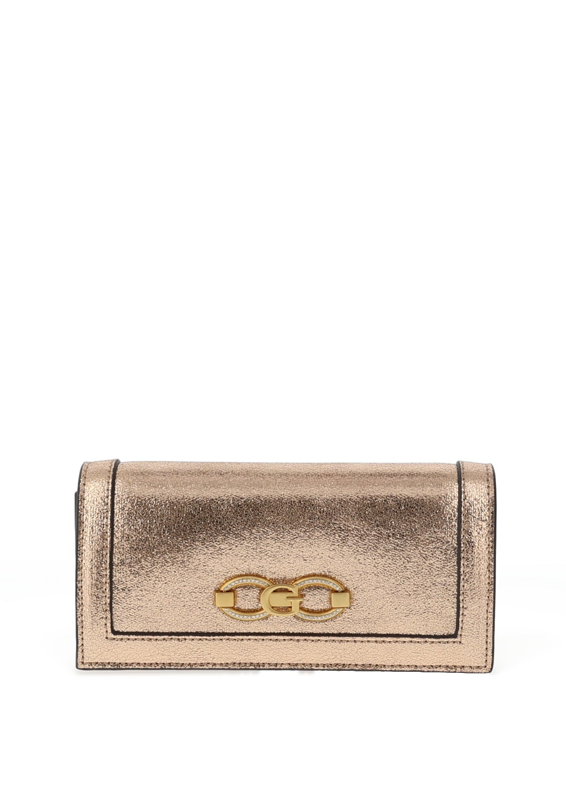 Guess gold sales clutch bag