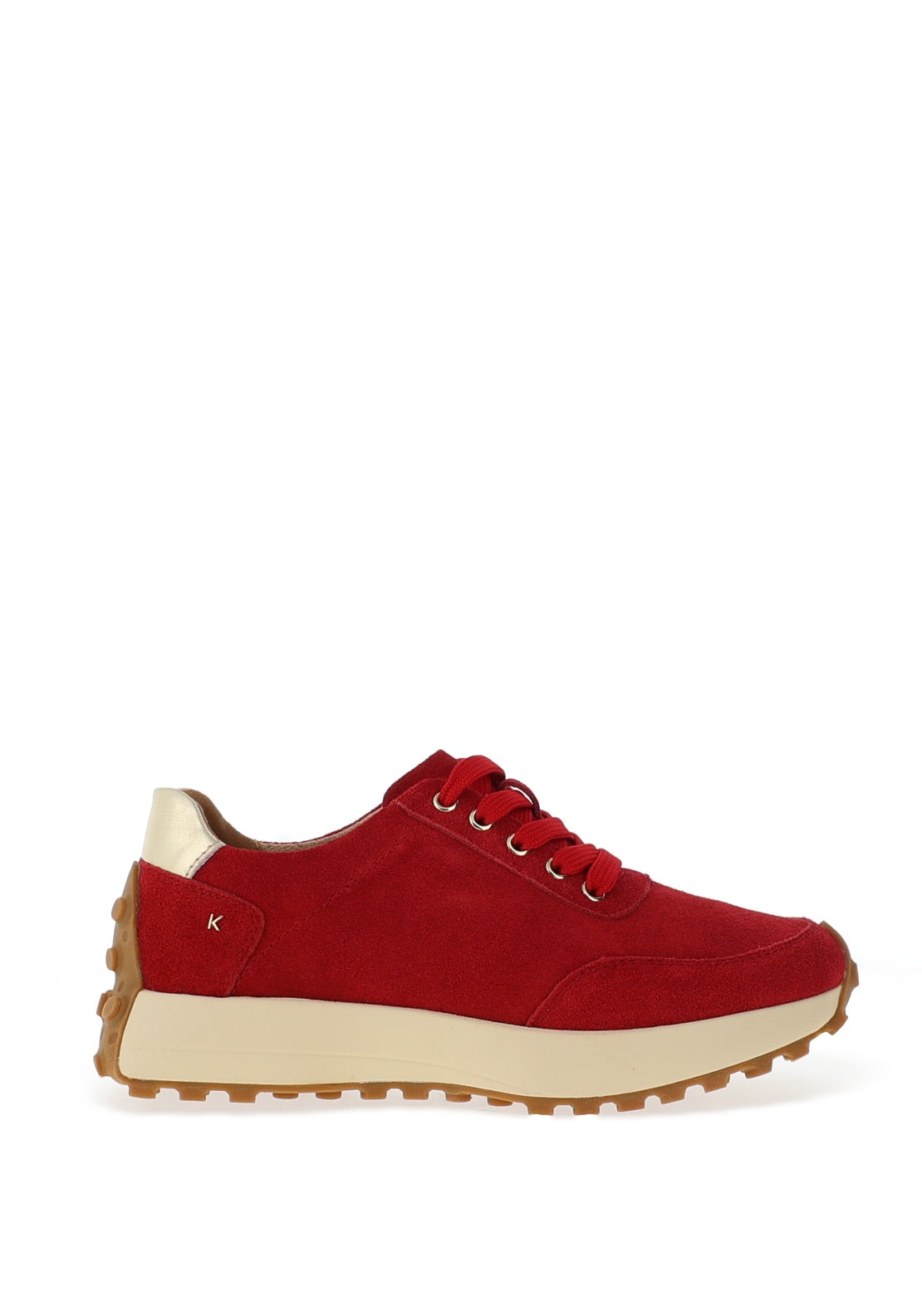 Kate Appleby Neilston Faux Suede Trainers, Poppy Red - McElhinneys