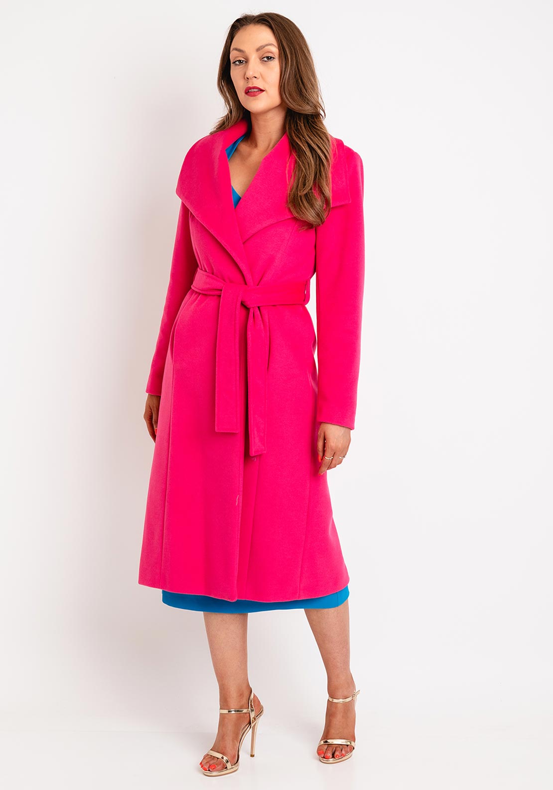 Pink hotsell belted jacket