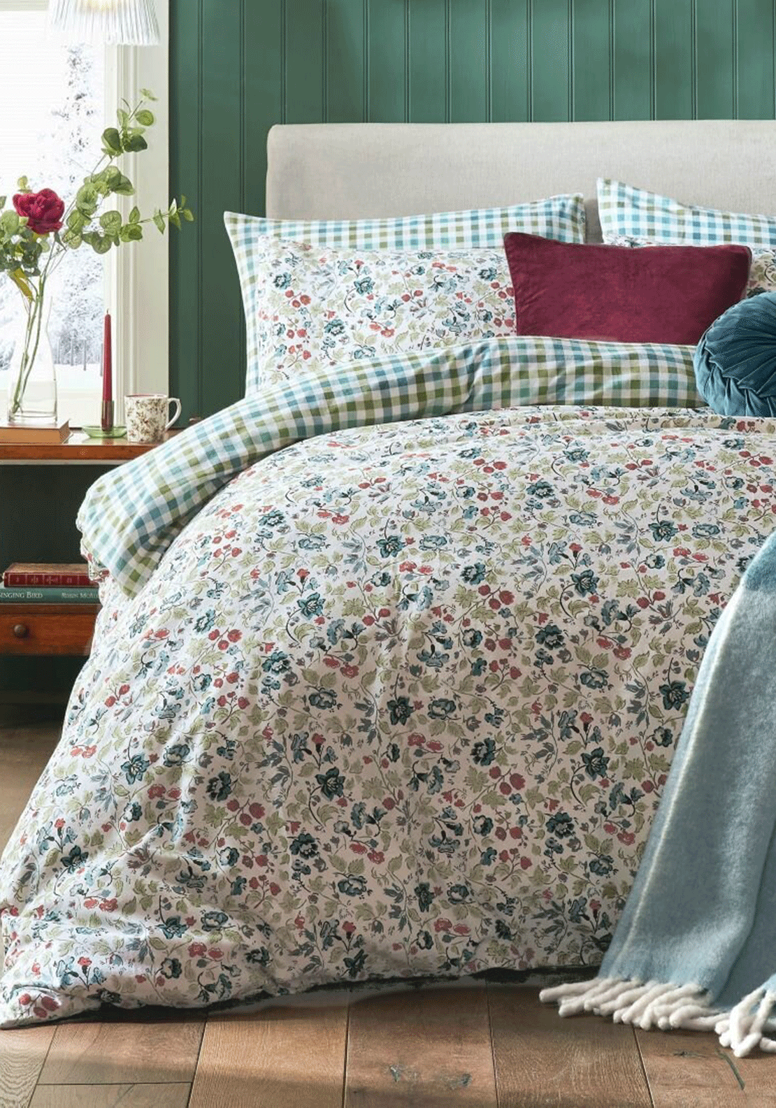 Laura Ashley Tuileries Double Duvet Cover Set, Midnight