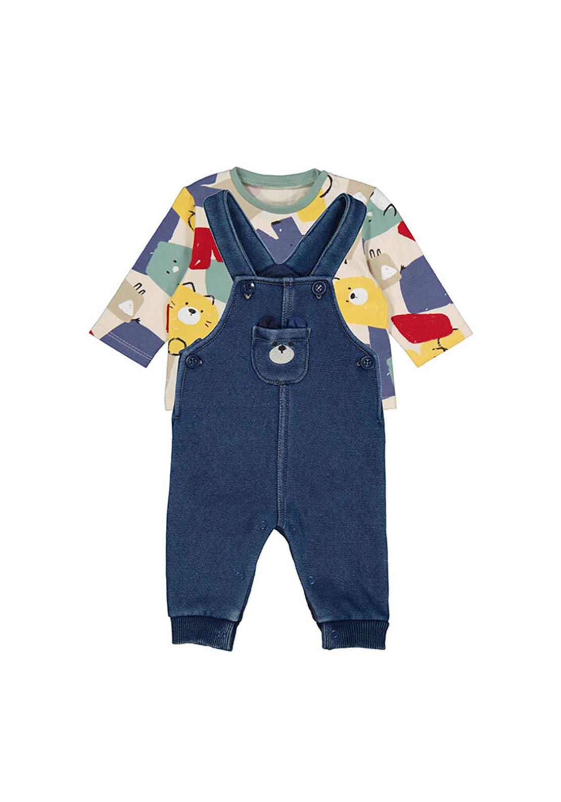 Mayoral Baby Boy Dungaree and Hat Set, Red - McElhinneys