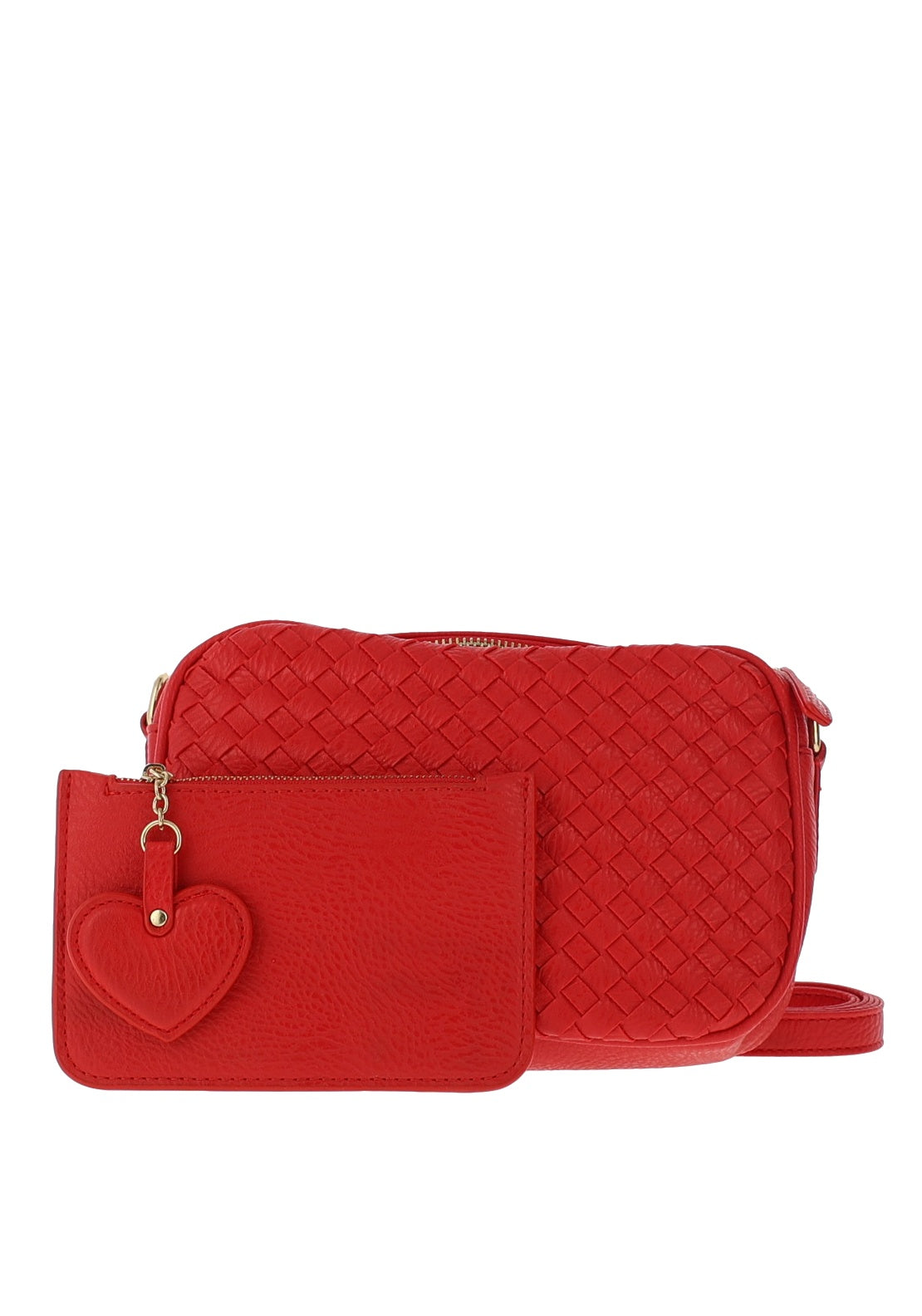 Guess Girls Quilted Crossbody Bag, Red - McElhinneys