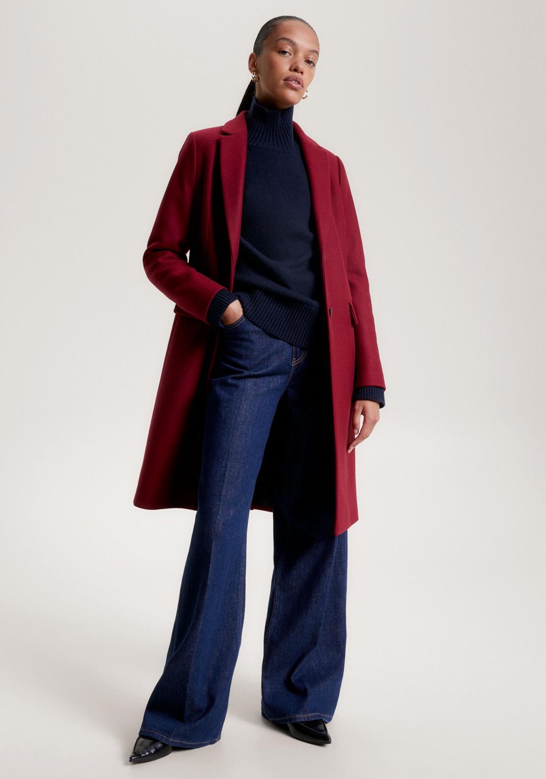 Tommy hilfiger store italian wool topcoat