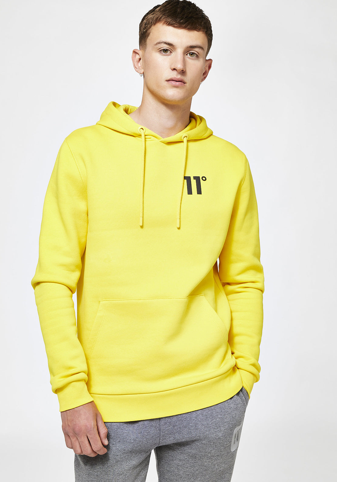 11 Degrees Core Pull Over Hoodie Empire Yellow McElhinneys