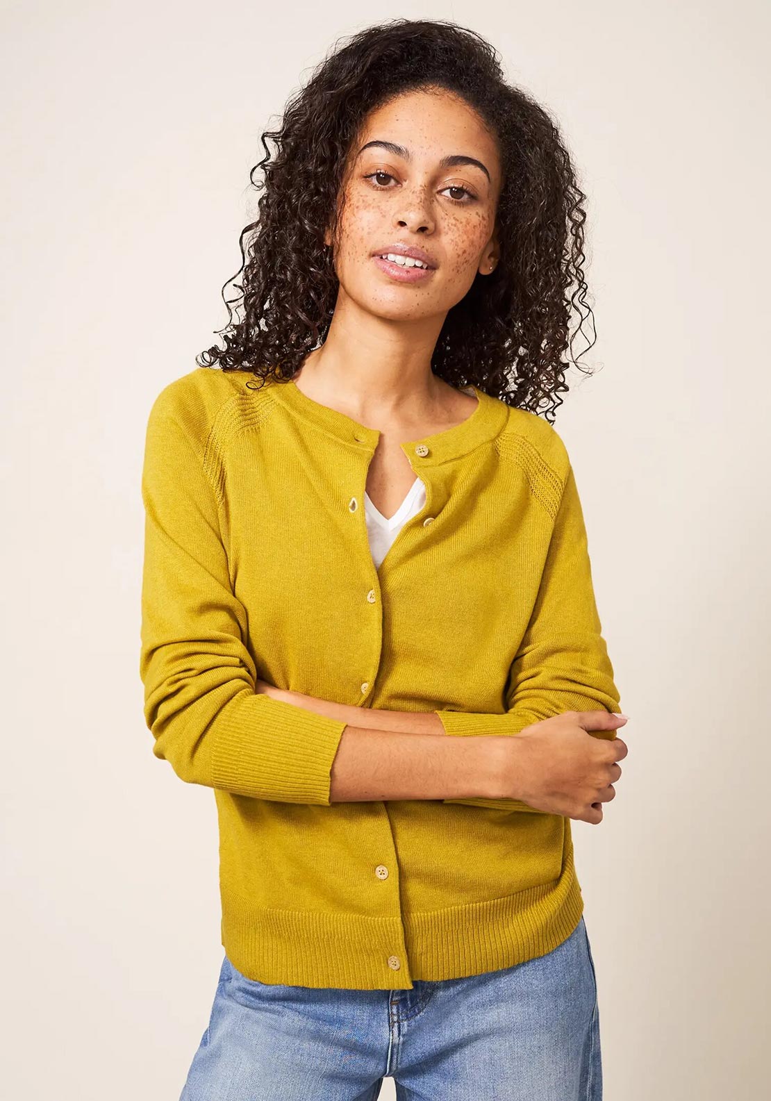 White stuff mustard outlet cardigan