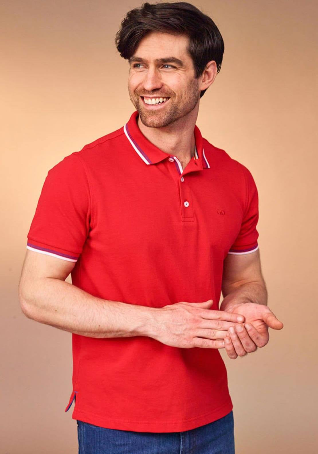 Kinsale Polo Shirt Apricot – ANDRÉ MENSWEAR