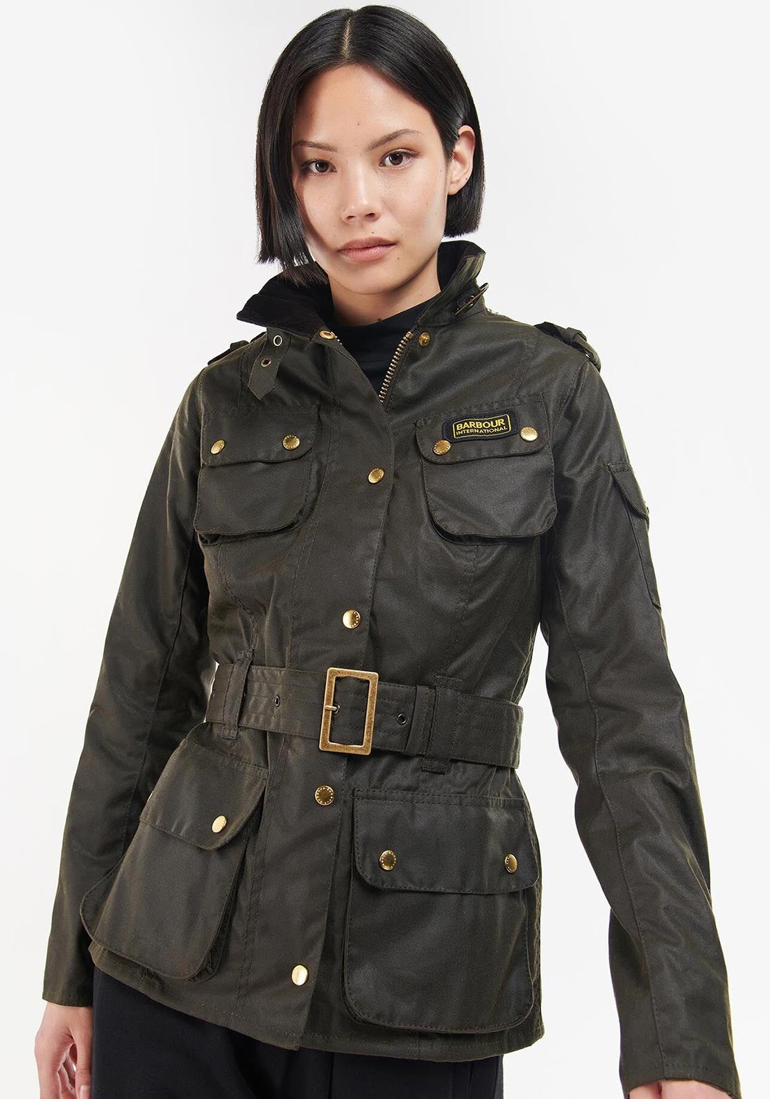 Barbour international jacket sales womens