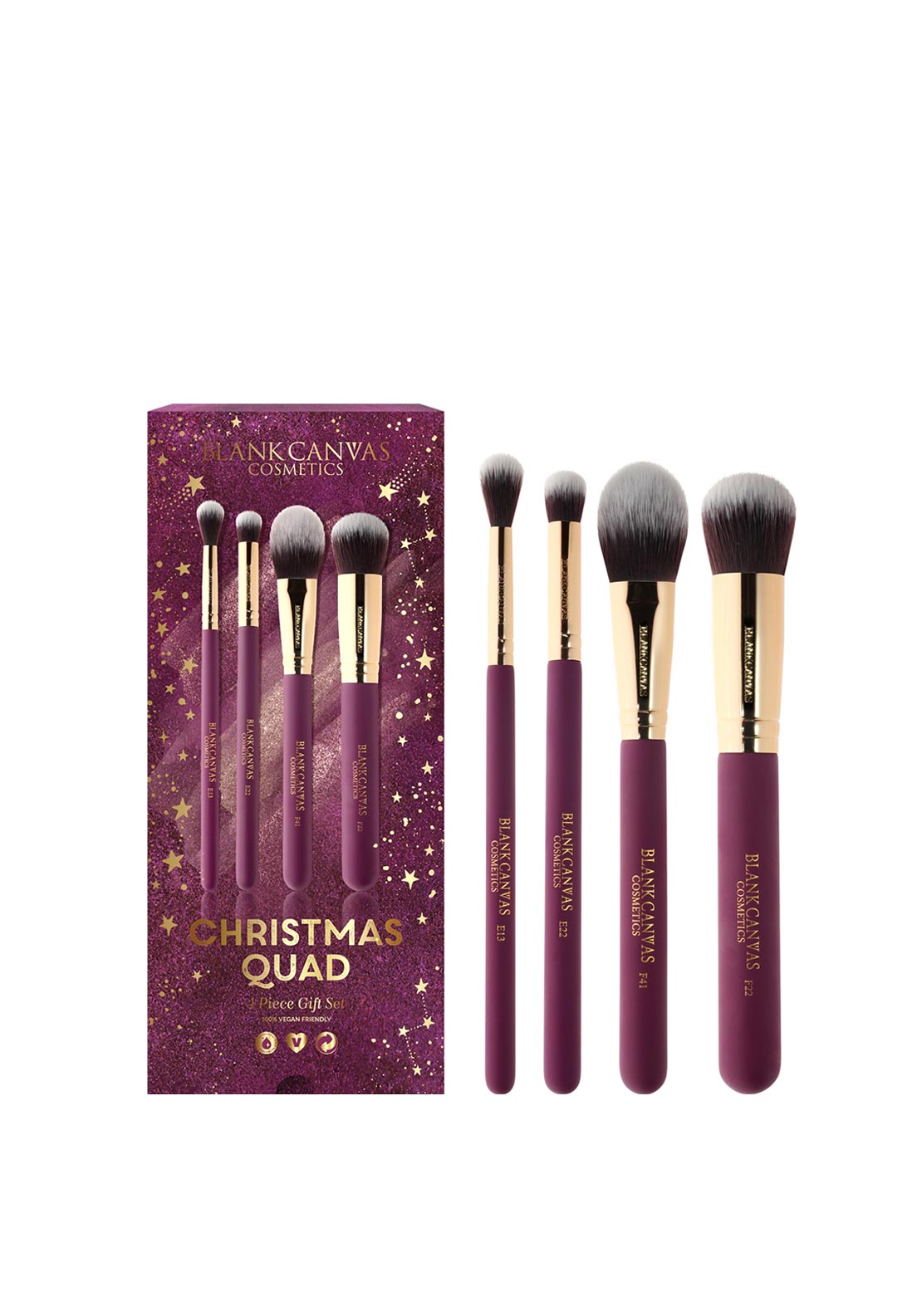 Blank Canvas Christmas Quad 4 Piece Brush Gift Set McElhinneys