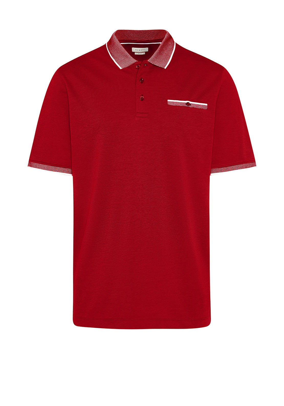 Contrast Trim McElhinneys - Shirt, Polo Red Bugatti