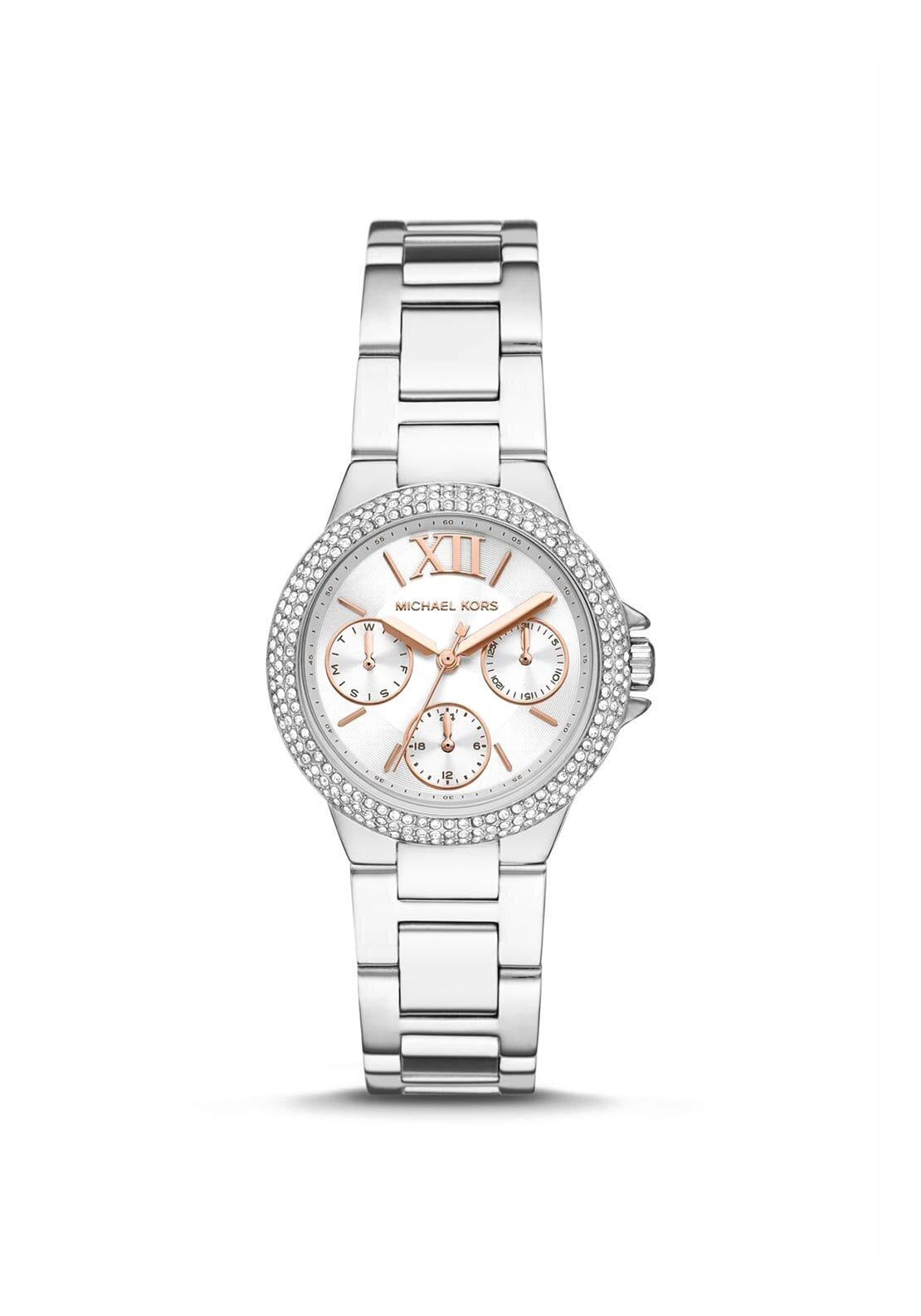 Michael kors silver pave watch sale