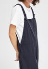 ICHI Button Dungarees, Navy Wash