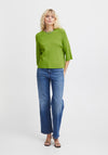 Ichi Boston Knitted Rib Sweater, Parrot Green