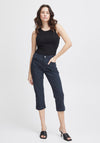 Fransa Fotwill Capri Trousers, Navy