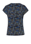 Fransa Mini Floral Print T-Shirt, Bellwether Blue