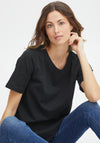 Fransa Basic T-Shirt, Black