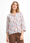 Fransa Floral Printed Blouse, Birch