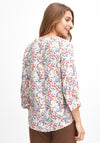 Fransa Floral Printed Blouse, Birch