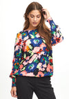 Fransa Floral Print Blouse, Red Alert Mix