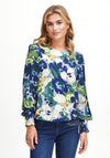 Fransa Floral Print Blouse, Lavendar Mix