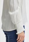 Fransa Stripe Textured Blouse, Cream