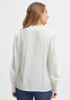 Fransa Stripe Textured Blouse, Cream