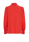 Fransa Stripe Textured Blouse, Red Alert