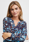 Fransa Floral Print Blouse, Blue