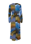 Fransa Ombre Print A-Line Maxi Dress, Blue Multi