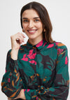 Fransa Illi Woven Floral Midi Shirt Dress, Ponderosa Pine