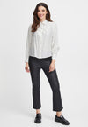 Fransa Julia Frill Panel Blouse, Blanc De Blanc