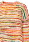 Fransa Manny Striped Knitted Sweater, Barbados Cherry Mix