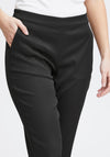 Fransa Pamila Slim Leg Tapered Trousers, Black