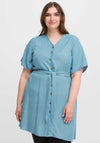 Simple Wish Curve Evelyn Button Down Dress, Light Blue