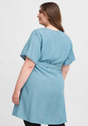 Simple Wish Curve Evelyn Button Down Dress, Light Blue