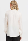 Fransa Monika Shimmery Tie Blouse, Cream