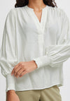 B.Young Bine Balloon Sleeve Tunic Blouse, Off-White