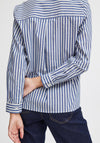 B.Young Hetila Striped Cotton Shirt, True Navy Mix