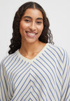 B.Young Runi Diagonally Striped Sweater, Navy Mix