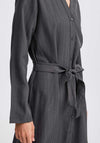 b.young Midde Pinstripe Shirt Dress, Grey