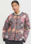 b.young Delight Printed Quilted Jacket, Pink Multi