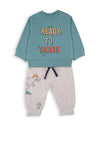 Babybol Baby Boy Two Piece Skate Tracksuit, Grey Multi