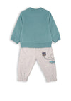 Babybol Baby Boy Two Piece Skate Tracksuit, Grey Multi