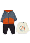 Babybol Baby Boy Cool Camp Three Piece Tracksuit, Navy