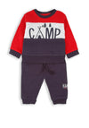 Babybol Baby Boy Two Piece Camp Tracksuit, Navy Multi