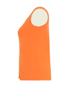 Dolcezza Basic Round Neck Vest Top, Orange